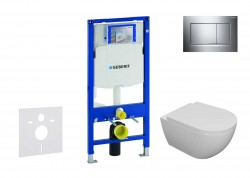 GEBERIT - Duofix Set předstěnové instalace, klozetu Oudee a sedátka softclose, tlačítko Sigma30, chrom (SANI11CA1101)