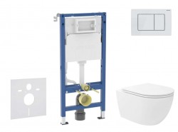 GEBERIT - Duofix Set předstěnové instalace, klozetu Oudee Vortex a sedátka softclose, tlačítko Delta30, alpská bílá (SANI11CA3194B)