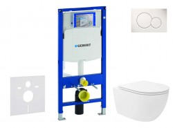 GEBERIT - Duofix Set předstěnové instalace, klozetu Oudee Vortex a sedátka softclose, tlačítko Sigma01, alpská bílá (SANI11CA3184)