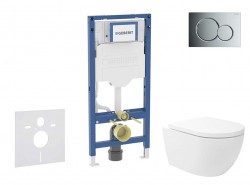 GEBERIT - Duofix Set předstěnové instalace, klozetu Oudee Vortex a sedátka softclose, tlačítko Sigma01, lesklý chrom (SANI11CA1146B)
