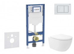 GEBERIT - Duofix Set předstěnové instalace, klozetu Oudee Vortex a sedátka softclose, tlačítko Sigma20, bílá/bílá mat (SANI11CA3178B)