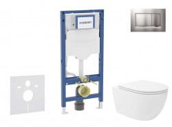 GEBERIT - Duofix Set předstěnové instalace, klozetu Oudee Vortex a sedátka softclose, tlačítko Sigma20, lakovaný chrom mat/chrom (SANI11CA1154B)