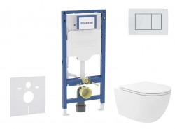 GEBERIT - Duofix Set předstěnové instalace, klozetu Oudee Vortex a sedátka softclose, tlačítko Sigma30, bílá/bílá mat (SANI11CA3189B)