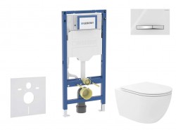 GEBERIT - Duofix Set předstěnové instalace, klozetu Oudee Vortex a sedátka softclose, tlačítko Sigma50, chrom/alpská bílá (SANI11CA3188B)