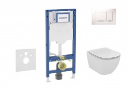 GEBERIT - Duofix Set předstěnové instalace, klozetu Tesi a sedátka, tlačítko Sigma20, bílá/chrom (SANI11CD3120)