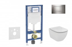 GEBERIT - Duofix Set předstěnové instalace, klozetu Tesi a sedátka, tlačítko Sigma20, chrom (SANI11CD1121)