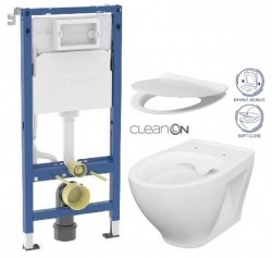 GEBERIT DuofixBasic bez tlačítka + WC CERSANIT CLEANON MODUO + SEDÁTKO (458.103.00.2 X MO1)