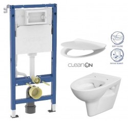 GEBERIT DuofixBasic bez tlačítka + WC CERSANIT CLEANON PARVA + SEDÁTKO (458.103.00.2 X PA2)