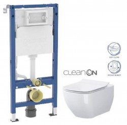 GEBERIT DuofixBasic bez tlačítka + WC CERSANIT VIRGO CLEANON + SEDÁTKO (458.103.00.2 X ME1)
