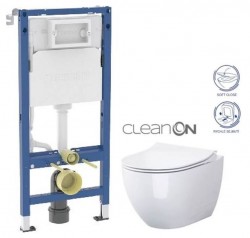 GEBERIT DuofixBasic bez tlačítka + WC CERSANIT ZEN CLEANON + SEDÁTKO (458.103.00.2 X HA1)
