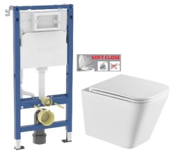 GEBERIT DuofixBasic bez tlačítka + WC INVENA FLORINA /VÍROVÉ SPLACH/ WITH SOFT, včetně soft/close sedátka (458.103.00.2 X FL1)