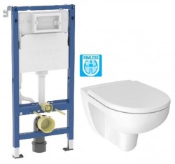 GEBERIT DuofixBasic bez tlačítka + WC JIKA LYRA PLUS RIMLESS + SEDÁTKO DURAPLAST (458.103.00.2 X LY1)