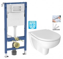 GEBERIT DuofixBasic bez tlačítka + WC JIKA LYRA PLUS RIMLESS + SEDÁTKO DURAPLAST SLOWCLOSE (458.103.00.2 X LY2)