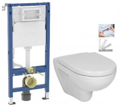 GEBERIT DuofixBasic bez tlačítka + WC JIKA LYRA PLUS + SEDÁTKO DURAPLAST SLOWCLOSE (458.103.00.2 X LY5)