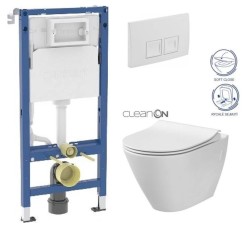 GEBERIT DuofixBasic s bielym tlačidlom DELTA50 + WC CERSANIT CLEANON CITY (458.103.00.2 50BI CI1)