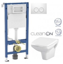 GEBERIT DuofixBasic s bílým tlačítkem DELTA21 + WC CERSANIT CLEANON CARINA + SEDÁTKO (458.103.00.2 21BI CA2)