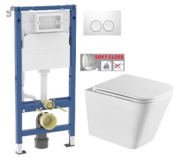 GEBERIT DuofixBasic s bílým tlačítkem DELTA21 + WC INVENA FLORINA /VÍROVÉ SPLACH/ WITH SOFT, včetně soft/close sedátka (458.103.00.2 21BI FL1)