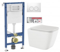 GEBERIT DuofixBasic s bílým tlačítkem DELTA21 + WC INVENA PAROS  + SEDÁTKO (458.103.00.2 21BI RO1)