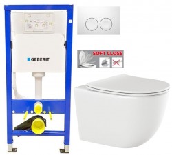 GEBERIT DuofixBasic s bílým tlačítkem DELTA21 + WC INVENA TINOS  + SEDÁTKO (458.103.00.1 21BI NO1)