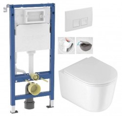 GEBERIT DuofixBasic s bílým tlačítkem DELTA50 + WC DEANTE Jasmin se sedátkem RIMLESS (458.103.00.2 50BI JA1)