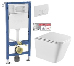 GEBERIT DuofixBasic s bílým tlačítkem DELTA50 + WC INVENA FLORINA /VÍROVÉ SPLACH/ WITH SOFT, včetně soft/close sedátka (458.103.00.2 50BI FL1)