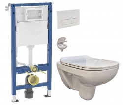 GEBERIT DuofixBasic s bílým tlačítkem DELTA51 + WC bez oplachového kruhu Edge + SEDÁTKO (458.103.00.2 51BI EG1)