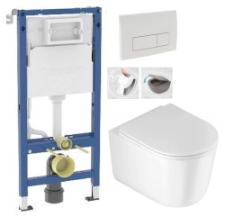 GEBERIT DuofixBasic s bílým tlačítkem DELTA51 + WC DEANTE Jasmin se sedátkem RIMLESS /VÍROVÉ SPLACH/ (458.103.00.2 51BI JA1)