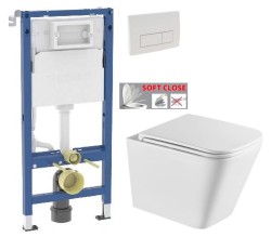 GEBERIT DuofixBasic s bílým tlačítkem DELTA51 + WC INVENA FLORINA /VÍROVÉ SPLACH/ WITH SOFT, včetně soft/close sedátka (458.103.00.2 51BI FL1)