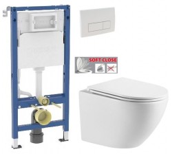 GEBERIT DuofixBasic s bílým tlačítkem DELTA51 + WC INVENA LIMNOS WITH SOFT, včetně soft/close sedátka (458.103.00.2 51BI LI1)