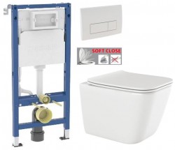 GEBERIT DuofixBasic s bílým tlačítkem DELTA51 + WC INVENA PAROS  + SEDÁTKO (458.103.00.2 51BI RO1)