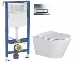 GEBERIT DuofixBasic s chromovým tlačítkem DELTA51 + WC MYJOYS MY1 + SEDÁTKO (458.103.00.2 51CR MY1)