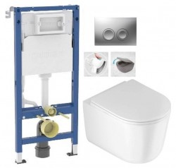 GEBERIT DuofixBasic s matným tlačítkem DELTA21 + WC DEANTE Jasmin se sedátkem RIMLESS (458.103.00.2 21MA JA1)