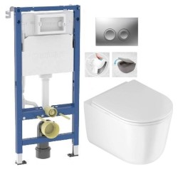 GEBERIT DuofixBasic s matným tlačítkem DELTA21 + WC DEANTE Jasmin se sedátkem RIMLESS /VÍROVÉ SPLACH/ (458.103.00.2 21MA JA1)