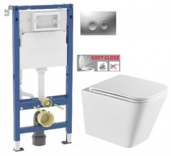 GEBERIT DuofixBasic s matným tlačítkem DELTA21 + WC INVENA FLORINA WITH SOFT, včetně soft/close sedátka (458.103.00.2 21MA FL1)