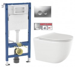 GEBERIT DuofixBasic s matným tlačítkem DELTA21 + WC INVENA TINOS  + SEDÁTKO (458.103.00.2 21MA NO1)