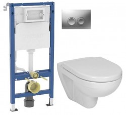 GEBERIT DuofixBasic s matným tlačítkem DELTA21 + WC JIKA LYRA PLUS + SEDÁTKO DURAPLAST (458.103.00.2 21MA LY6)