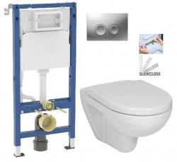 GEBERIT DuofixBasic s matným tlačítkem DELTA21 + WC JIKA LYRA PLUS + SEDÁTKO DURAPLAST SLOWCLOSE (458.103.00.2 21MA LY5)