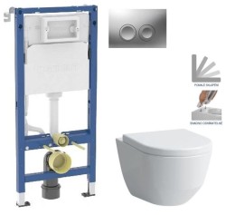 GEBERIT DuofixBasic s matným tlačítkem DELTA21 + WC LAUFEN PRO + SEDÁTKO (458.103.00.2 21MA LP3)
