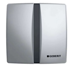 GEBERIT - Elektronické ovládání splachování pisoáru, bateriové napájení, matný chrom (115.804.46.5)