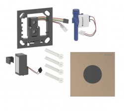 GEBERIT - Elektronické ovládání splachování pisoárů typ 40, bateriové napájení, easy to clean, Bluetooth, kartáčovaná mosaz (116.034.QF.1)