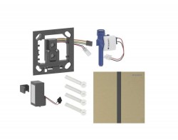 GEBERIT - Elektronické ovládání splachování pisoárů typ 40, bateriové napájení, easy to clean, Bluetooth, kartáčovaná mosaz (116.237.QF.1)