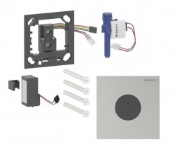 GEBERIT - Elektronické ovládání splachování pisoárů typ 40, bateriové napájení, easy to clean, Bluetooth, kartáčovaná nerez (116.034.FW.1)