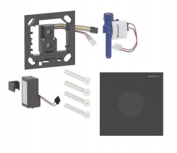 GEBERIT - Elektronické ovládání splachování pisoárů typ 40, bateriové napájení, easy to clean, Bluetooth, matná černá (116.034.14.1)