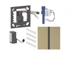 GEBERIT - Elektronické ovládání splachování pisoárů typ 40, síťové napájení, easy to clean, Bluetooth, kartáčovaná mosaz (116.227.QF.1)