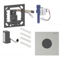 GEBERIT - Elektronické ovládání splachování pisoárů typ 40, síťové napájení, easy to clean, Bluetooth, kartáčovaná nerez (116.024.FW.1)