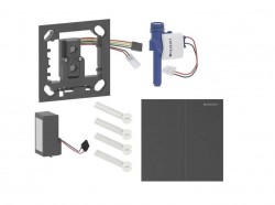 GEBERIT - Elektronické ovládání splachování pisoárů typ 40, síťové napájení, easy to clean, Bluetooth, kartáčovaný černý chrom (116.227.QD.1)