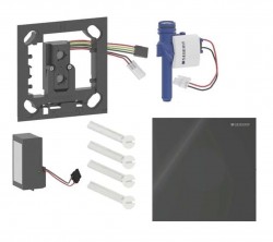 GEBERIT - Elektronické ovládání splachování pisoárů typ 40, síťové napájení, easy to clean, Bluetooth, matná černá (116.024.14.1)