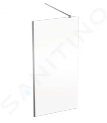 GEBERIT - GEO Sprchová stěna Walk-In, 100x200 cm, stříbrná/čiré sklo (560.139.00.2)