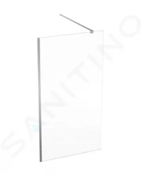 GEBERIT - GEO Sprchová stěna Walk-In, 110x200 cm, stříbrná/čiré sklo (560.149.00.2)