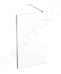 GEBERIT - GEO Sprchová stěna Walk-In, 120x200 cm, stříbrná/čiré sklo (560.159.00.2)